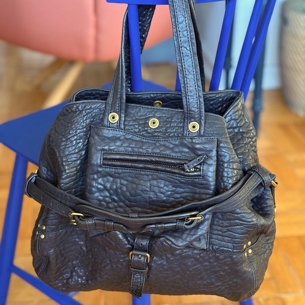 Gorgeous Jerome Dreyfuss Billy bag in black bubble lamb skin! Excellent cond.